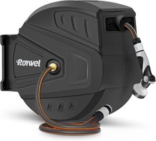 Auto Reel Garden Hose 40M Hose Reel Wall Mounted Rewind Black Self Locking AU