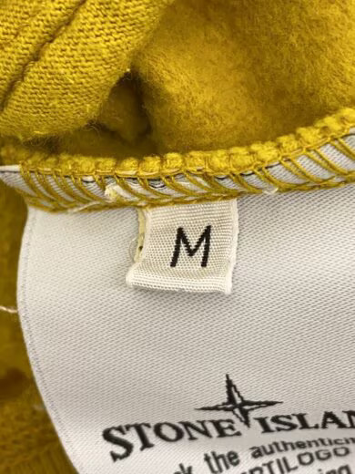 STONE ISLAND Kangaroo Pocket Sweatshirt/ Medium/ Cotton/ Yellow/White/ Solid Col thumbnail 4