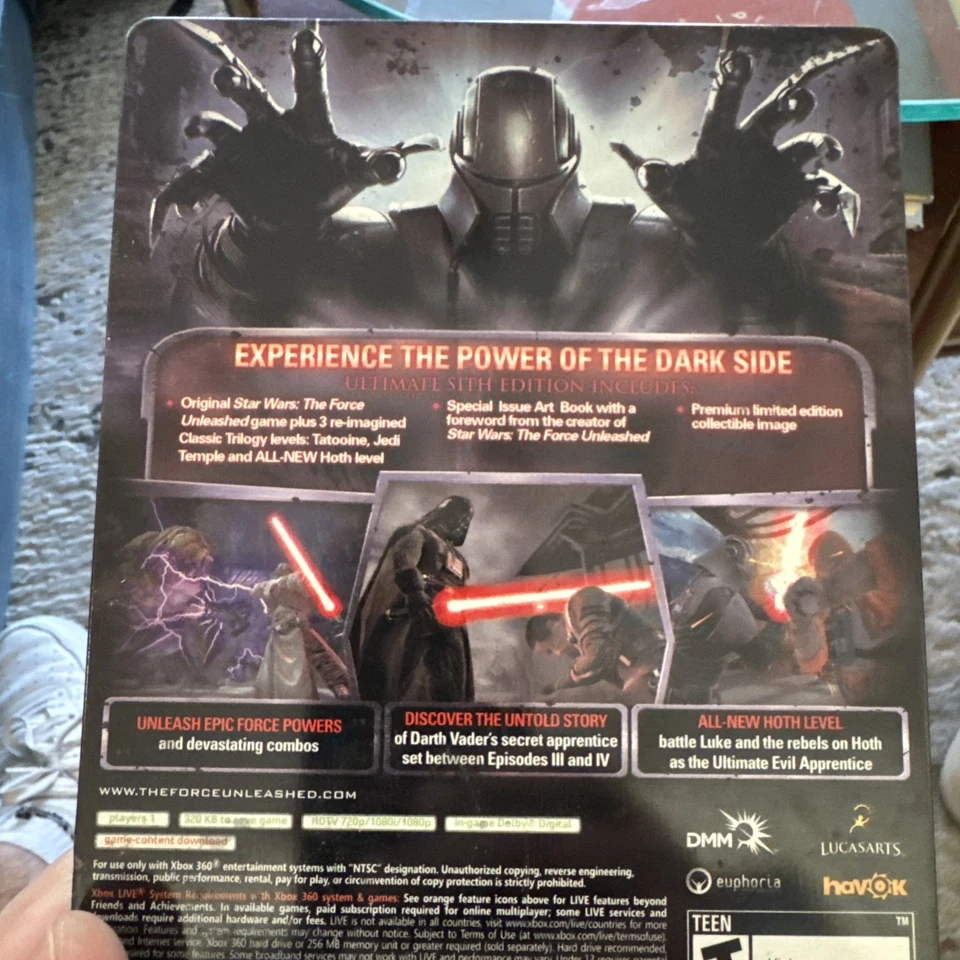Star Wars: The Force Unleashed Ultimate Sith Edition Xbox 360 Steelbook Edition - Image 3 of 4