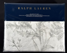 Ralph Lauren Genevieve Floral FULL/QUEEN Duvet Cover Gray Botanical Cotton Luxe