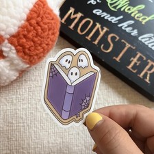 Halloween Ghost Sticker Spooky Reading Theme for Book Lovers