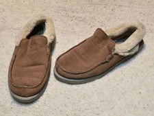 SANUK CHIBA CHILL SUEDE SLIP-ON SLIPPERS SHOES 1106889 WOMEN'S SIZE 9 BROWN