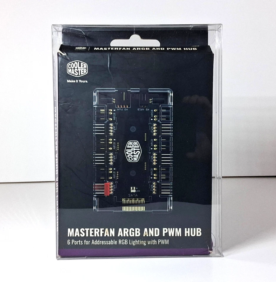 Cooler Master MasterFan ARGB and PWM Hub 6 Ports Addressable RGB Lighting w/ PWM - Image 2 of 4