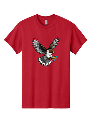 Eagle Mens Graphic Tee, 100% Cotton, Casual Summer Wear