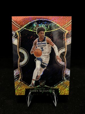 2020 Panini Select #88 Jaden McDaniels Red White Orange Shimmer Timberwolves