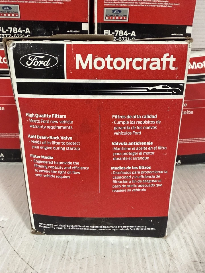 (6) Filtro de aceite para motor diésel Motorcraft FL-784-A Select F-250 F-350 6,9 L 7,3 L Foto 4 de 4