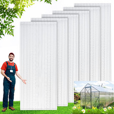 12 Pack 6' X 2' X 0.24'' Polycarbonate Greenhouse Panels Polycarbonate Sheets Tw