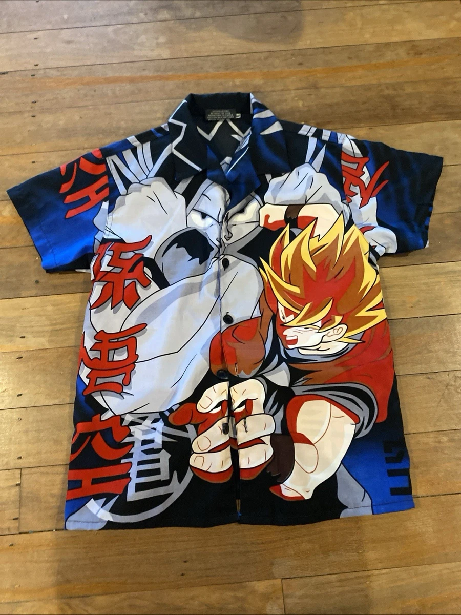 Preços baixos em Camisas masculinas casuais com botões Dragon Ball