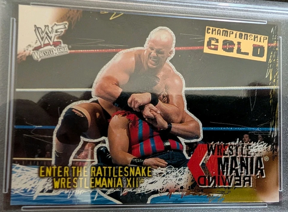 Fleer WrestleMania #92WR Championship Gold Stone Cold Steve Austin 2001 PSA 10 Foto 3 de 4