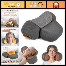 Ergonomic Neck Massager with Heat - 3-in-1 Cervical Pillow for Pain Relief, Port