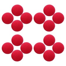 Set of 2 Red Rubber Clown Nose Circus Theme Party Decorations Cosplay Prop