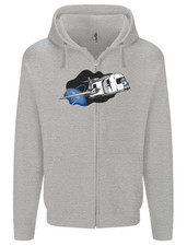 Funny Caravan Space Shuttle Caravanning Mens Zip Up Hoodie