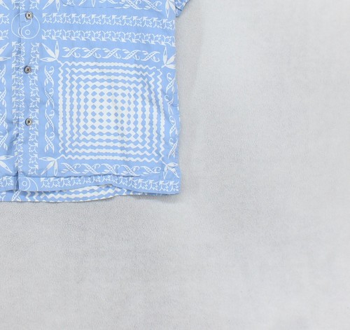 Camicia Obey fantasia uomo taglia M blu manica corta estiva - Foto 9 di 15