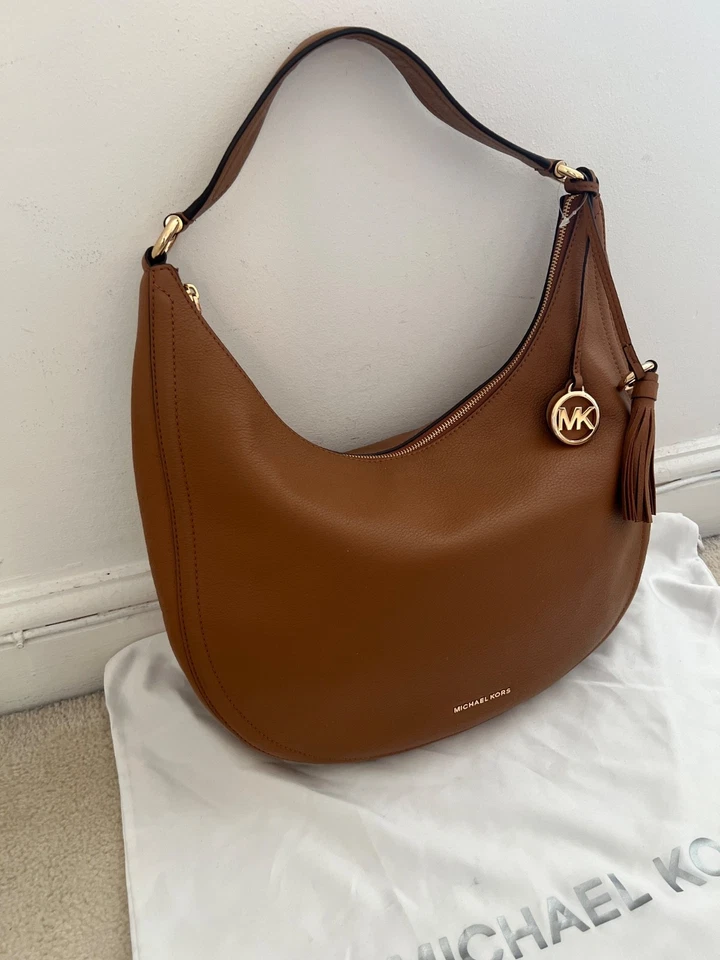NEW Michael Kors Leather Large Shoulder Bag Brown With Dust Bag - Image 2 of 4