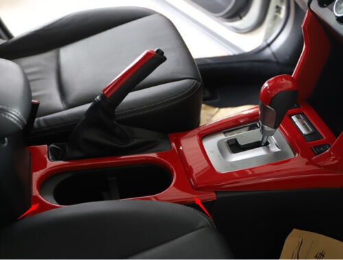 Central Console Water Cup ABS Painted Red Cover Trim For Subaru Forester 2013-18 - Picture 2 of 8