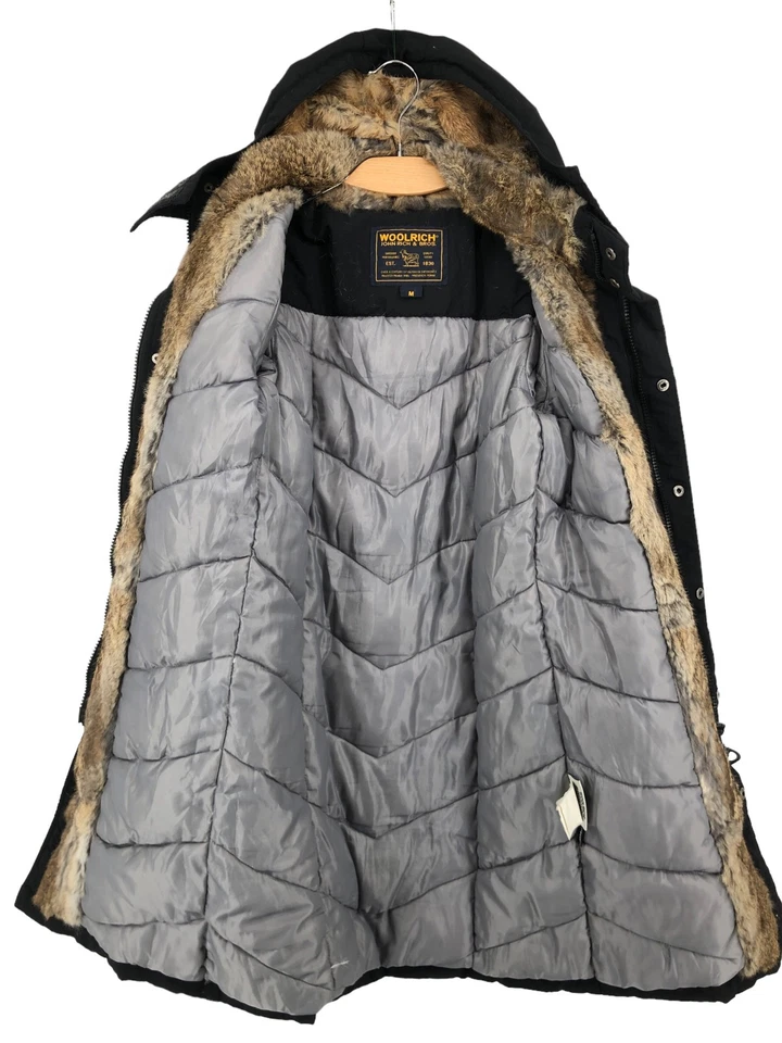 Abrigo Parka Mujer WOOLRICH Thermolite -40 Aislamiento Piel Real Plumón Talla M Foto 3 de 4