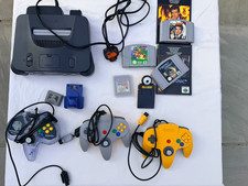Nintendo 64 console bundle (N64 controllers, games) + Gameboy Accessories
