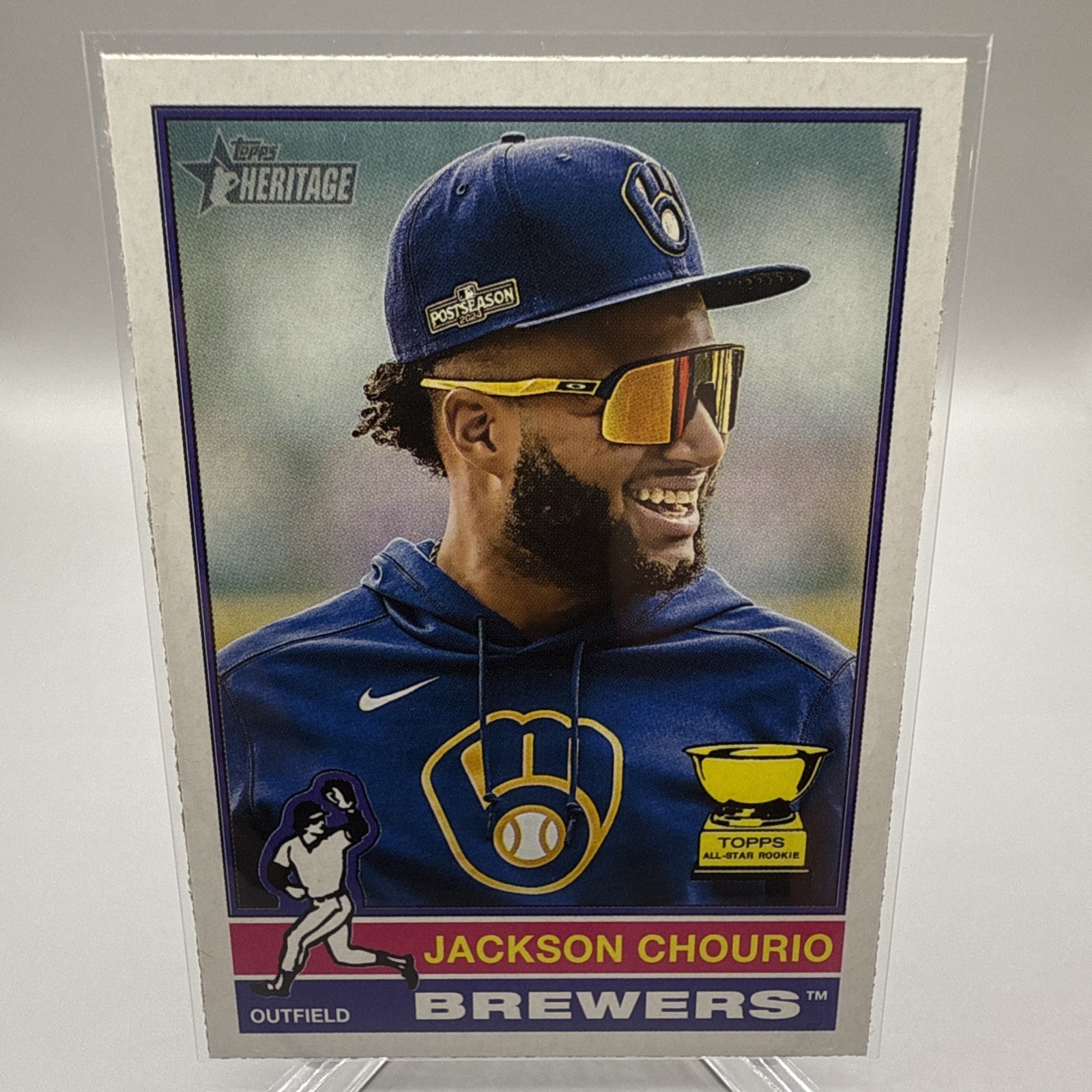 2025 Topps Heritage Jackson Chourio RC Image Variation SP Gold Cup - Brewers