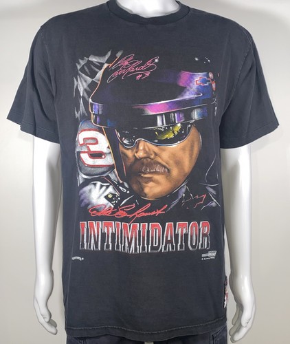 Vintage 90s Dale Earnhardt Intimidator NASCAR Racing Nutmeg Tee Shirt Large