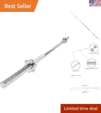 60-Inch Chrome Barbell Bar with High-Density Foam Pad - 250 lbs Capacity