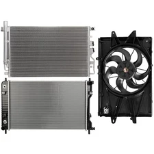 Electric Radiator Condenser Cooling Fan Kit For 10-15 Chevy Equinox GMC Terrain