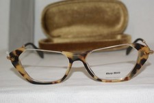 New Authentic Miu Miu Eyeglasses VMU 04O-A Tortoise HAN-101 52-17 W Origina Case