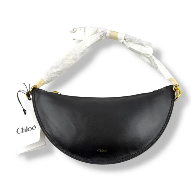 Chloe Icons Halfmoon Leather Black Handbag
