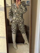 Stand Studio “Anika” Faux Leather Snakeskin Jumpsuit – Size 36 (UK 8)