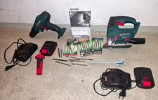 PARKSIDE  Akku-Stichs&auml;ge und Akku-Schrauber 18V Set mit Akku, Ladeger&auml;t,
