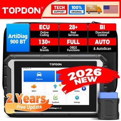 2026 TOPDON AD900 BT Code Reader Key FOB Programming Bi-Directional Active Test