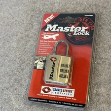 Master Lock 4680Dnkl Luggage/Briefcase Padlock, Steel, Side free shipping