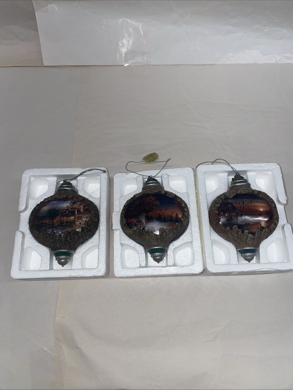 3 Terry Redland ornaments, Shoreline Neighbors, Evening Solitude, Summertime.