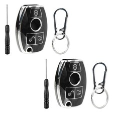 2 Remote Fob Shell Case Polymer Cover for 1997 1998 1999 2000 2001 2002 Mercedes