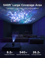Star Projector Lights, 7-Zone Colorful Nebula Effect, Work with Matter, 540Ft...