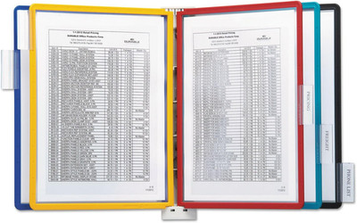 Vario Magnetic Wall Reference System, 5 Panels, 10 Pockets, Assorted Borders