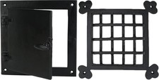 A29&reg; Rectangular Bar Speakeasy Door Grill/Grille with Viewing Large_Black