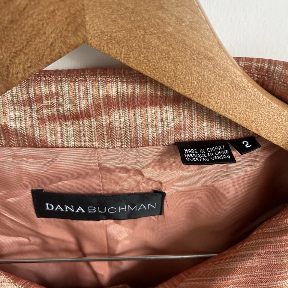 Dana Buchman Silk Blazer & Skirt Two Piece Suit Skirt Sets size 2 - Image 3 of 4