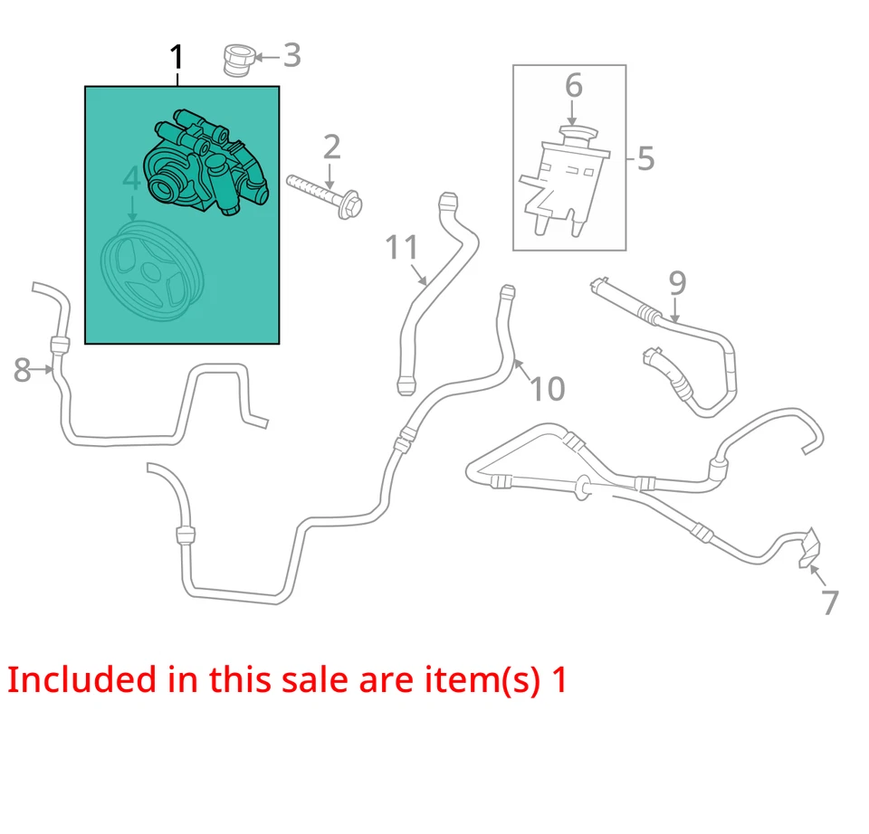 Bomba de dirección asistida Lincoln Navigator 2011 fabricante de equipos originales 134 k millas - LKQ324086538 Foto 4 de 4