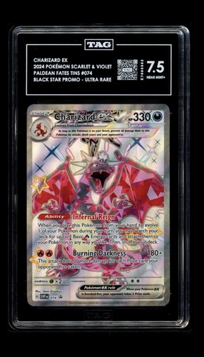 Charizard ex graded TAG 7.5 for sale on eBay
