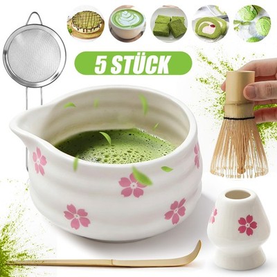 Matcha Tee-Set Matcha Starterset Tee Schneebesen Premium Handlich Geschenke