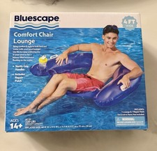 Bluescape Blue Inflatable Comfort Chair Lounge Pool Float, Age 14 up, Unisex