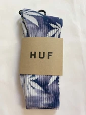 New Men Huf Plant Life Leaf Crew Socks Marijuana Pot Blue One Size Fits Adults