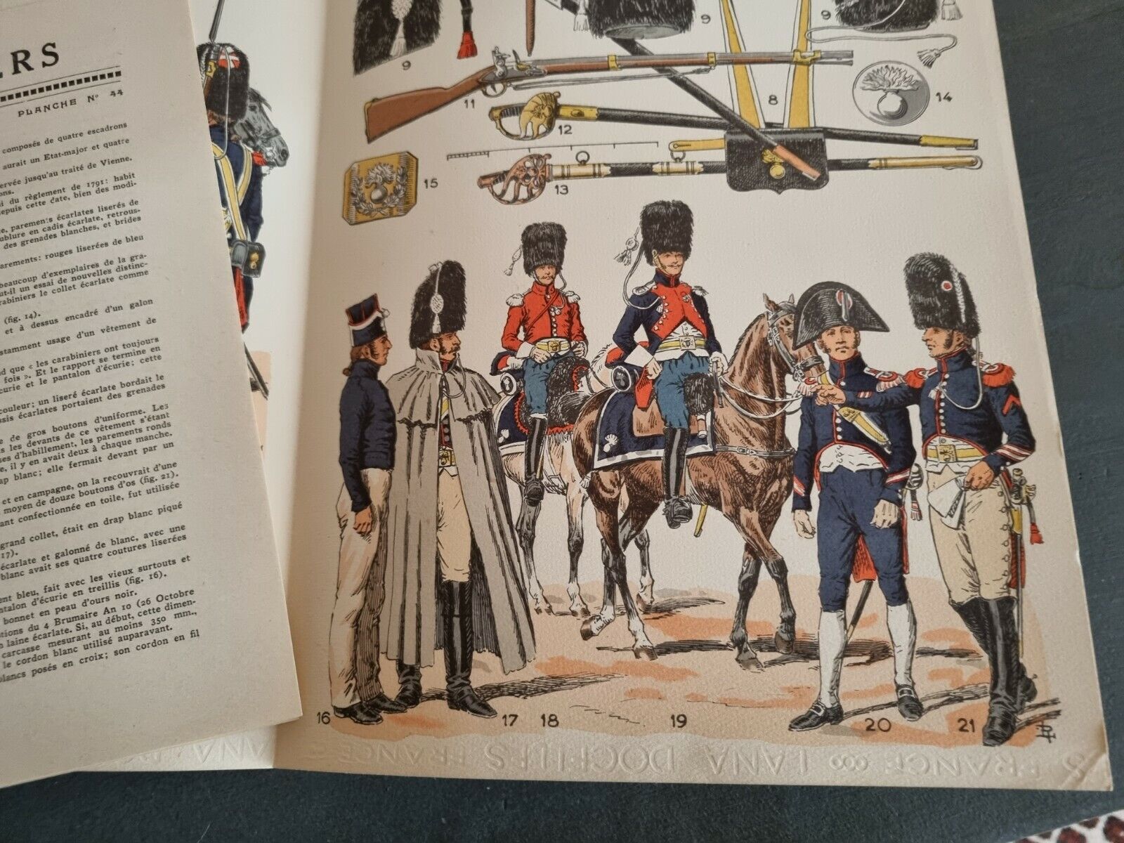 Planche Rousselot N°44 , Carabiniers 1804-1810.
