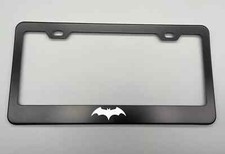 Batman Logo Black Stainless Steel License Plate Frame Laser Engraved Batman Logo Black Stainless Steel License Plate Frame Laser Engraved