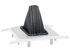 SCHALTMANSCHETTE FUR VW AMAROK DSG automatik SCHALTSACK NATURLEDER NAHT WEISS