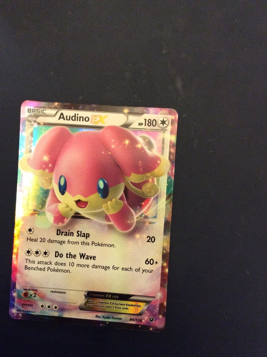 back of pokemon card image Pokemon - Audino-EX (84/124) - XY Fates Collide