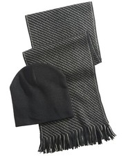  99 Club Room Men'S Black Gray Printed Acrylic Winter Muffler Scarf Scarf Only 