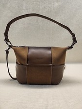 Borsa donna David Jones Paris marrone pelle/suade tracolla/tracolla a quadri