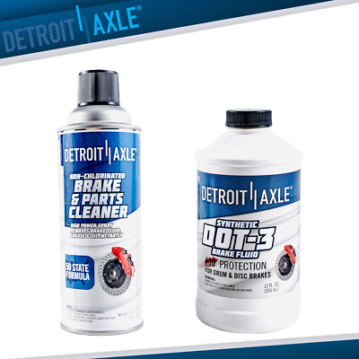 12oz Synthetic Dot-3 Brake Fluid and 10oz Non Chlorinated Brake Cleaner Bottle
