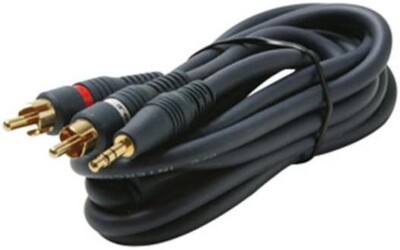STEREN 254-045 6 ft Python Home Theater Y-cable 3.5MM to dual RCA